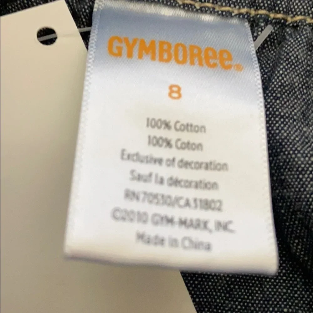 NEW Gymboree 8 Jean skirt girls nwt button down